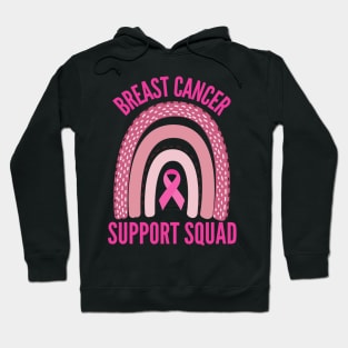 Breast Cancer Support Squad Pink Rainbow Hoodie